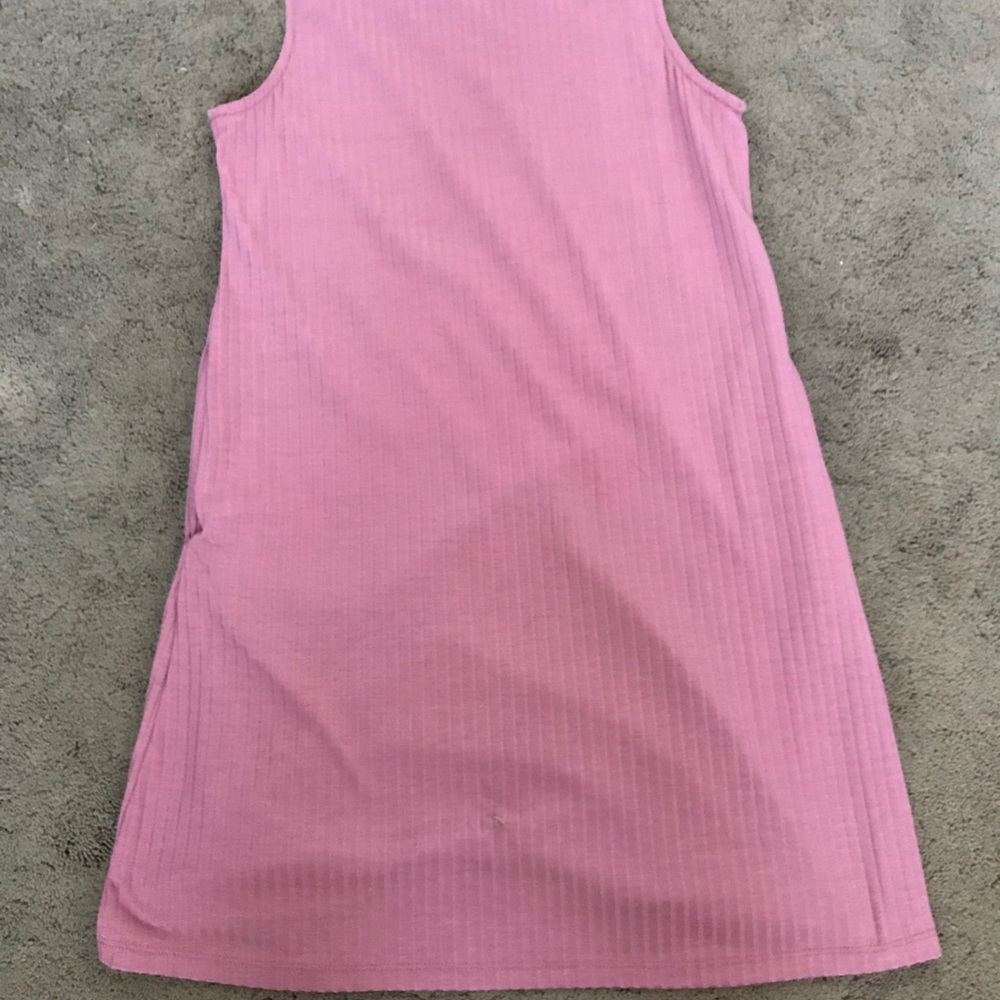 Deep Pink Ribbed Mini Dress - Picture 5 of 5